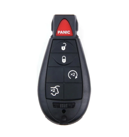 2008-2019 Chrysler Dodge Jeep VW 5-Button Fobik Key SHELL for IYZ-C01C /Remote Start / Hatch (AFTERMARKET)