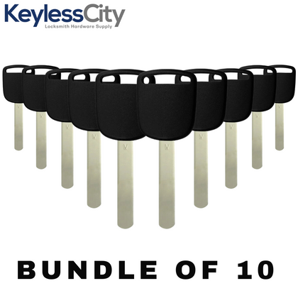 10 X 2003-2017 HO03 Honda / Acura Transponder Key (46 Chip) (AFTERMARKET) (BUNDLE OF 10)