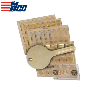 Ilco - EIP-KH34 - Engrave-It - Lg. Round Head (Hotel Size) Uncoined Best Oem Style; Dnd Key Holder - Holds 12 - for Engrave-It Pro Machine