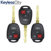 3 X 2014-2018 Toyota Camry / 4-Button Remote Head Key / HYQ12BDM (H Chip) (AFTERMARKET) (BUNDLE OF 3)