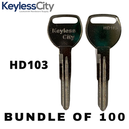100 X HD103 / X214 - Honda / Acura Key Blank - Test Key Blade (AFTERMARKET) (BUNDLE OF 100)