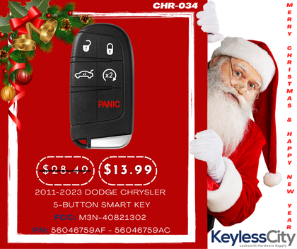 2011-2023 Dodge Chrysler / 5-Button Smart Key / M3N-40821302 (AFTERMARKET)
