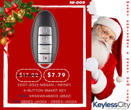 2007-2015 Nissan / Infiniti / 4-Button Smart Key / KR55WK48903 (9622) / (AFTERMARKET)