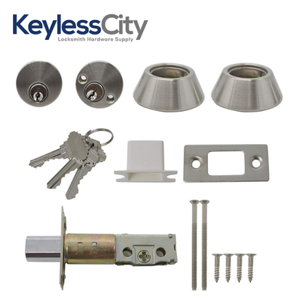 Stainless Steel Double Cylinder Deadbolt Satin
