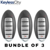 3 X 2019-2020 Nissan Pathfinder Murano / 5-Button Smart Key / PN: 285E3-9UF7A / KR5TXN7 (AFTERMARKET) (BUNDLE OF 3)