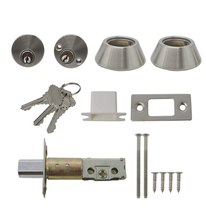 Stainless Steel Double Cylinder Deadbolt Satin