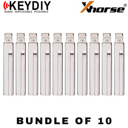 10 X KEYDIY - HY18R - Flip Key Blade - #130 - For Xhorse / Keydiy Universal Remote Flip Keys (BUNDLE OF 10)