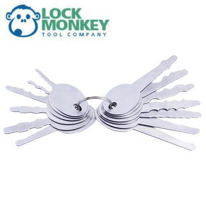 13-Piece Stainless Steel Jiggler Key Set (LOCK MONKEY)