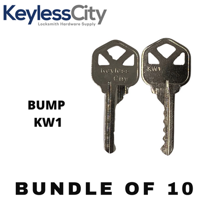 10 X BUMP Key For Kwikset - KW1 (BUNDLE OF 10)