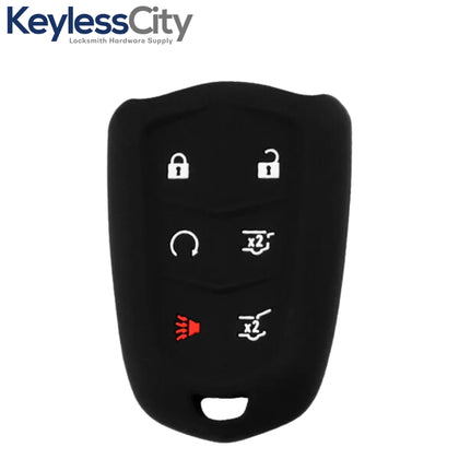 2015-2018 Cadillac Escalade / 6-Button Remote Smart Key Silicone Cover / HU100 / HYQ2AB (AFTERMARKET)