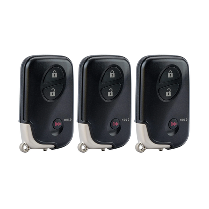 3 X 2006-2012 Lexus / 3-Button Remote Smart Key SHELL / HYQ14AAB HYQ14ACX HYQ14AAF (AFTERMARKET) (Bundle of 3)