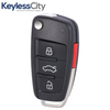 2005-2010 Audi / 4-Button Remote Flip Key / PN: 8P0 837 220E / NBG009272T / 315MHz (Aftermarket)