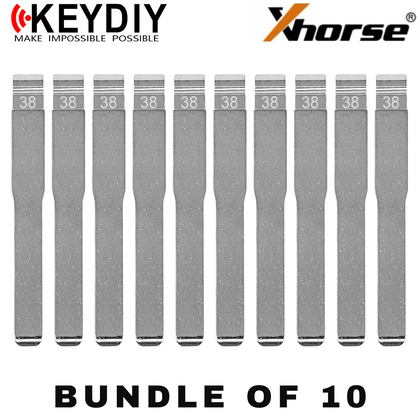 10 X KEYDIY - HU101 - Flip Key Blade - #38 - For Xhorse / Keydiy Universal Remote Flip Keys (BUNDLE OF 10)