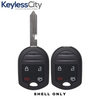 2007-2017 Ford / 4-Button Remote Head Key Shell / H75 / OUCD6000022