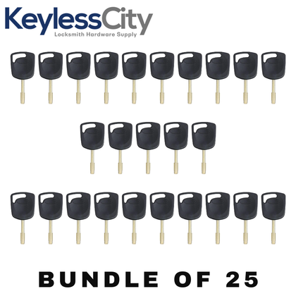25 X 2004-2013 Jaguar / Ford Transit Connect F021T7 6-Cut Tibbe Transponder Key SHELL (No Chip) (AFTERMARKET)(Bundle of 25)