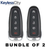 2 X 2011-2020 Ford / 5-Button PEPS Smart Key / PN: BT4T-15K601-HC / M3N5WY8609 (AFTERMARKET) (BUNDLE OF 2)