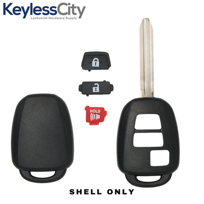 2012-2017 Toyota Scion / 3-Button Remote Head Key SHELL / TR47 / MOZB52TH, GQ4-52T, HYQ12BDM (AFTERMARKET)