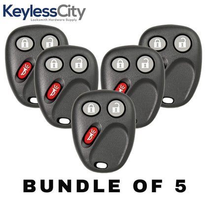 5 X 2003-2007 GM / 3-Button Keyless Entry Remote / PN: 21997127 / LHJ011 (AFTERMARKET) (BUNDLE OF 5)