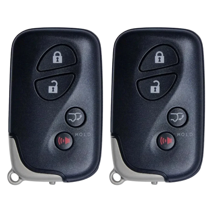 2 X 2008-2016 Lexus LX570 / RX350 / 4-Button Smart Key w/ Hatch / PN: 89904-60A00 / HYQ14AEM (AFTERMARKET) (BUNDLE OF 2)