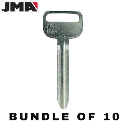 10 X JMA - TR47 - TOYO-15 -  X217 - Toyota - Metal Key Blank (JMA TOYO-15E) (BUNDLE OF 10)