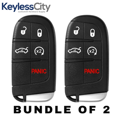 2 X 2011-2023 Dodge Chrysler / 5-Button Smart Key / M3N-40821302 (AFTERMARKET) (BUNDLE OF 2)