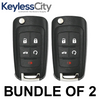 2 X 2010-2020 GM / 5-Button Flip Key / OHT01060512 (AFTERMARKET) (BUNDLE OF 2)