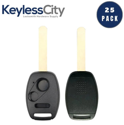 25 X 2002-2014 Honda / 3-Button Remote Head Key Shell / HO01 / OUCG8D-380H-A CWTWB1U545 CWTWBIU545 (Bundle of 25)