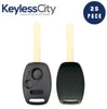 25 X 2002-2014 Honda / 3-Button Remote Head Key Shell / HO01 / OUCG8D-380H-A CWTWB1U545 CWTWBIU545 (Bundle of 25)