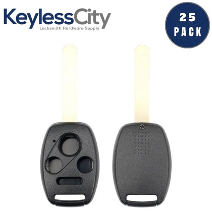 25 X 2003-2014 Honda Acura / 4-Button Remote Head Key Shell with chip holder / HO01 / KR55WK49308 N5F-S0084A (Bundle of 25)