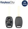 25 X 2003-2014 Honda Acura / 4-Button Remote Head Key Shell with chip holder / HO01 / KR55WK49308 N5F-S0084A (Bundle of 25)