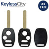 25 X 2002-2014 Honda / 3-Button Remote Head Key Shell with chip holder / HO01 / OUCG8D-380H-A CWTWB1U545 CWTWBIU545 (Bundle of 25)