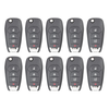 10 X 2016-2019 Chevrolet Cruze Sonic / 4-Button Flip Key / PN: 13588756 / LXP-T003 / 315 MHz / XL7 (AFTERMARKET) (BUNDLE OF 10)