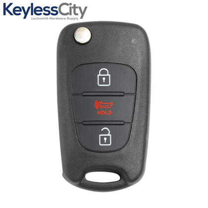 2010-2012 Kia Soul / 3-Button Flip Key / PN: 95430-2K250 / NY0SEKSAM11ATX (AM11MY) (AFTERMARKET)