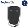 2 X 2015-2016 Cadillac SRX / 3-Button Smart Key / PN: 13580797 / HYQ2AB (AFTERMARKET) (BUNDLE OF 2)