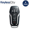 2 X 2013-2020 Ford Lincoln / 5-Button Smart Key / PN: 5923896 / M3N-A2C31243300 (AFTERMARKET) (BUNDLE OF 2)