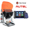 Triton - Plus - Automatic Key Cutting Machine - One Machine Does It All (Commercial Edition) With Autel - MaxiIM IM508S - Key Programmer & Diagnostic Tool (Autel USA)