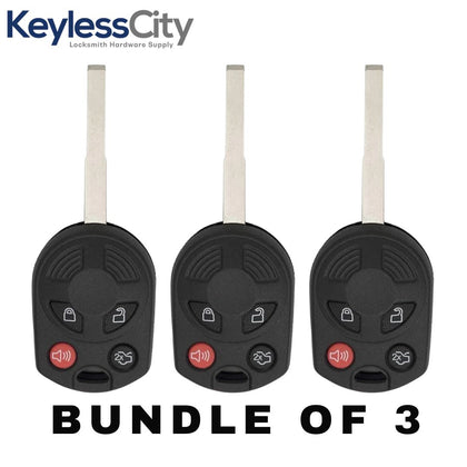 3 X 2012-2024 Ford / 4-Button Remote Head Key / OUCD6000022 (AFTERMARKET) (BUNDLE OF 3)