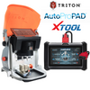 Triton - Plus - Automatic Key Cutting Machine - One Machine Does It All (Ultimate Edition) and AutoProPad G3 - Core - Automotive Key Programmer
