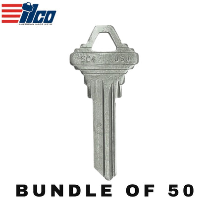 50 X Ilco - SC4-NP SCHLAGE Key Blank (BUNDLE OF 50)
