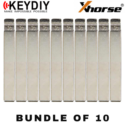 10 X KEYDIY - HU100 - Flip Key Blade - #71 - For Xhorse / Keydiy Universal Remote Flip Keys (BUNDLE OF 10)