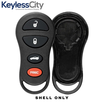 1999-2005 Chrysler Dodge Jeep Keyless Entry Remote SHELL For GQ43VT17T - Black (AFTERMARKET)