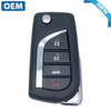 2018-2022 Toyota Corolla Camry / 4 Buttons Remote Flip Key / 89070-33E91 / HYQ12BFB (OEM)