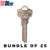 25 X Ilco - KW10-BR TITAN/KWIKSET Key Blank (BUNDLE OF 25)