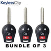 3 X 2003-2019 Nissan / 4-Button Remote Head Key / PN: H0561-3AA0B / CWTWB1U751 / (AFTERMARKET) (BUNDLE OF 3)