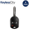 3 X 2003-2017 Ford Lincoln / 3-Button Remote Head Key / PN: 164-R8070 / CWTWB1U793 (AFTERMARKET) (BUNDLE OF 3)