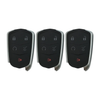 3 X 2015-2019 Cadillac / 5-Button Smart Key SHELL For HYQ2AB, HYQ2EB (AFTERMARKET) (Bundle of 3)