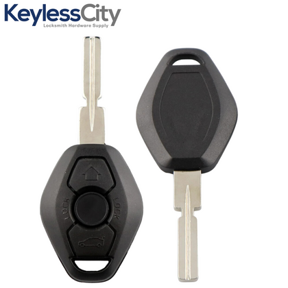 2000-2003 BMW 5 6 7 Z3 Series / 3-Button Remote Head Key / PN: 8382328 / LX8FZV / 4-Track EWS (AFTERMARKET)