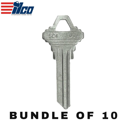 10 X Ilco - SC4-NP SCHLAGE Key Blank (BUNDLE OF 10)