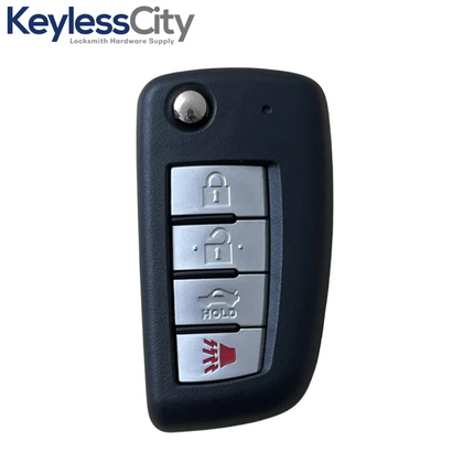 2002-2017 Nissan Infiniti / 4-Button Flip Key / NI04 / NEW STYLE / KBRASTU15 / (AFTERMARKET)