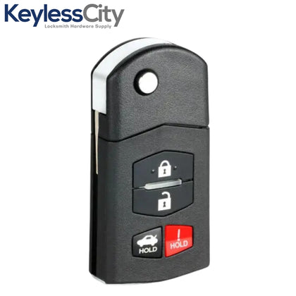 2009-2010 Mazda 6 / 4-Button Flip Key / PN: 4238A-41525 / 5WK43451E (AFTERMARKET)